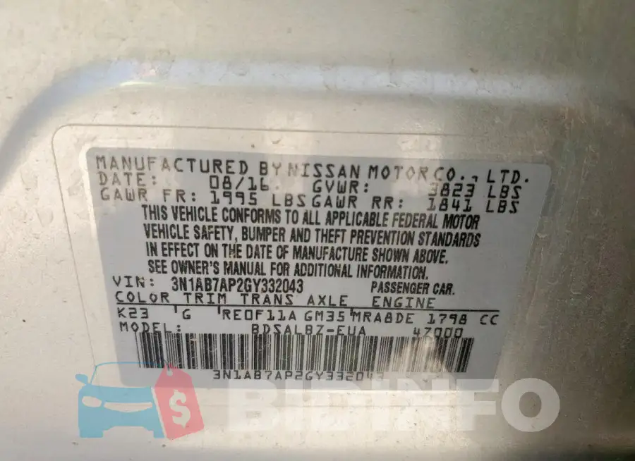 3N1AB7AP2GY332043 Photo# 12