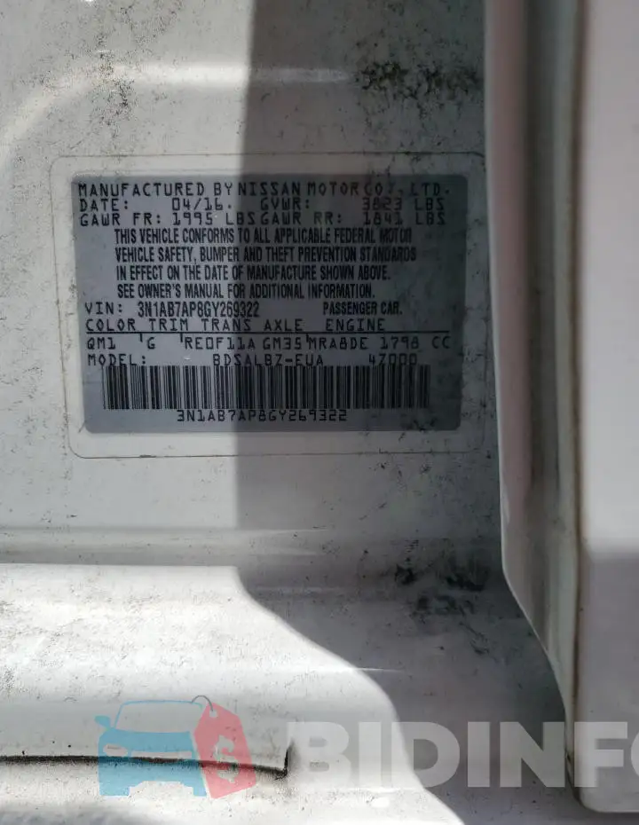 3N1AB7AP8GY269322 Photo# 13