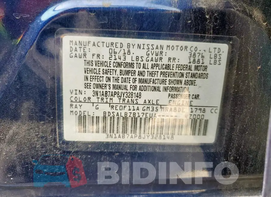 3N1AB7AP8JY328148 Photo# 12