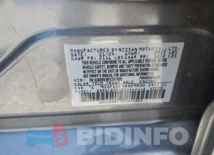3N1AB8BV3RY281805 Photo# 12