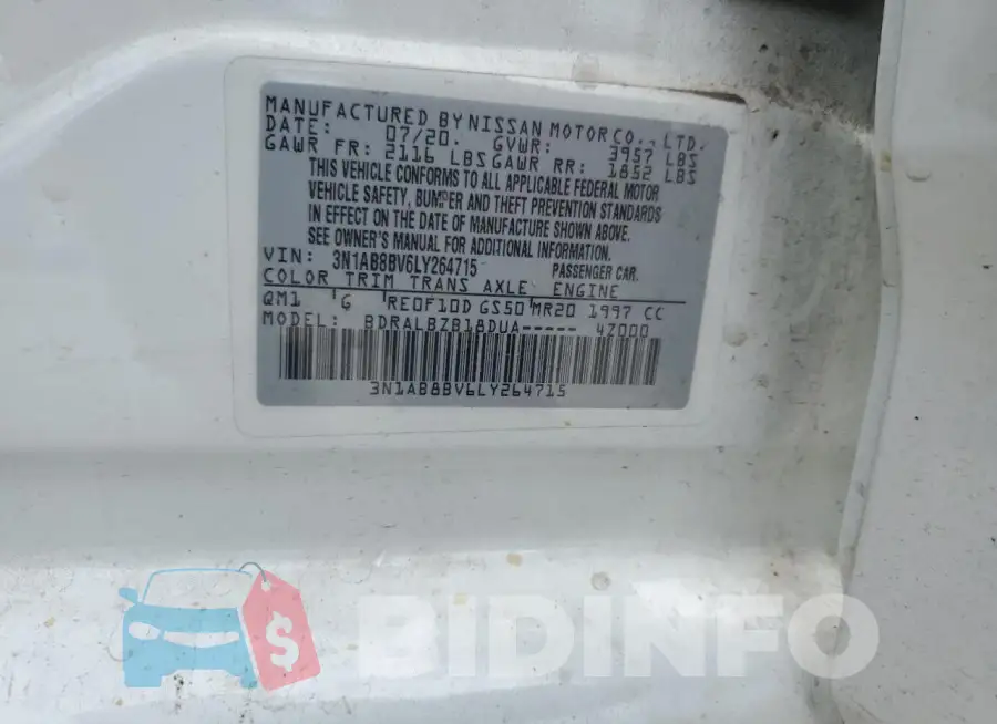 3N1AB8BV6LY264715 Photo# 12