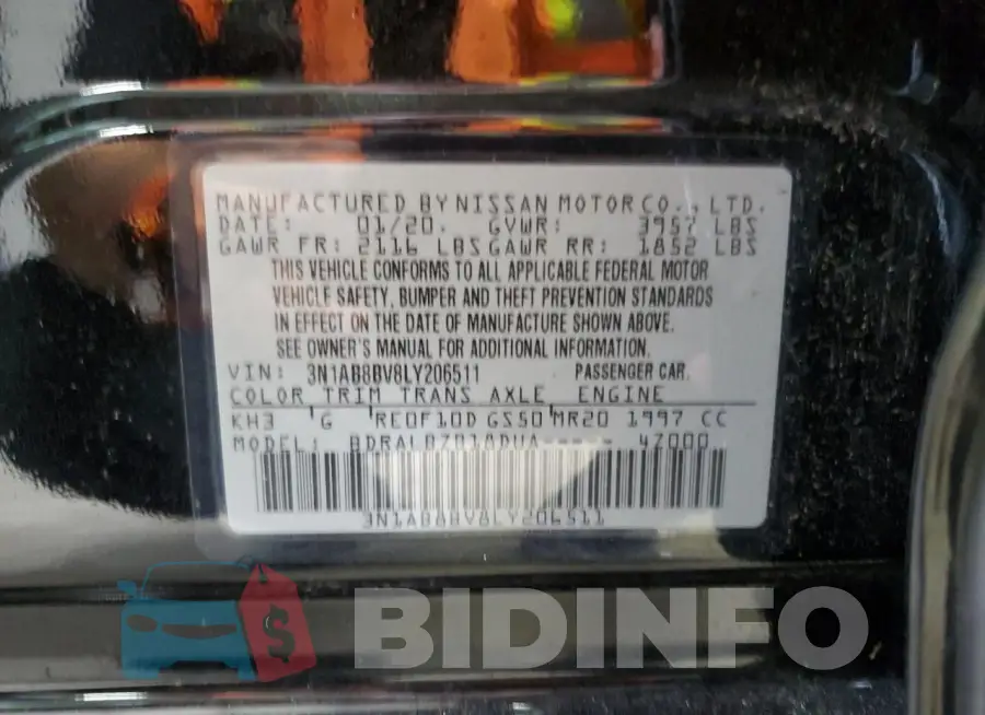 3N1AB8BV8LY206511 Photo# 12