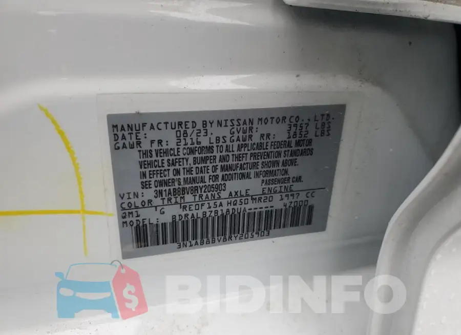 3N1AB8BV8RY205903 Photo# 12