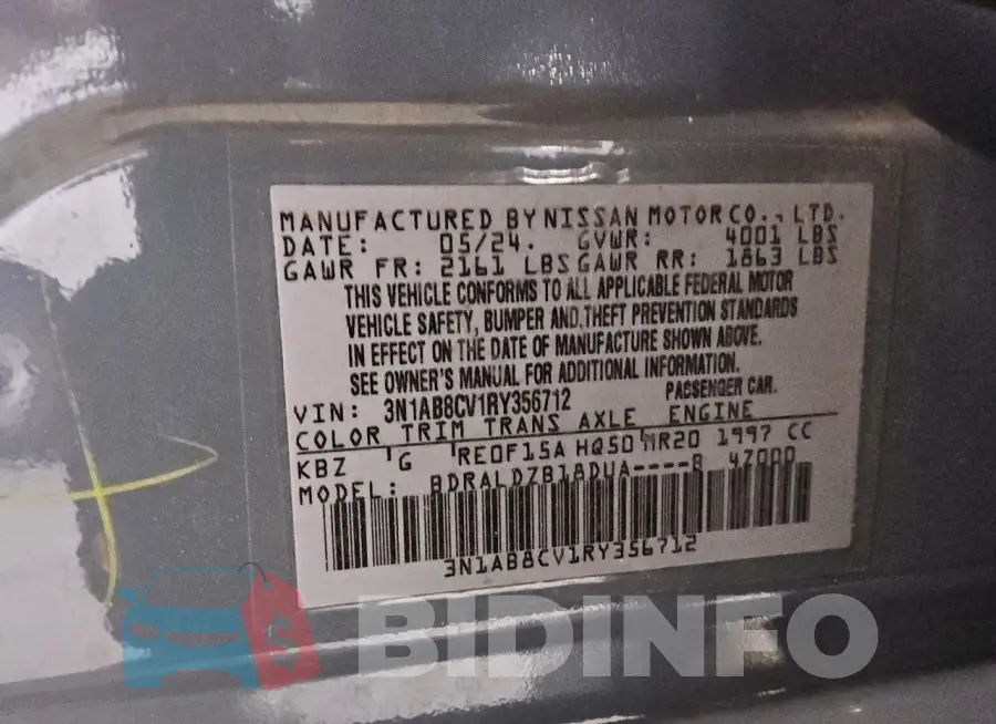 3N1AB8CV1RY356712 Photo# 12