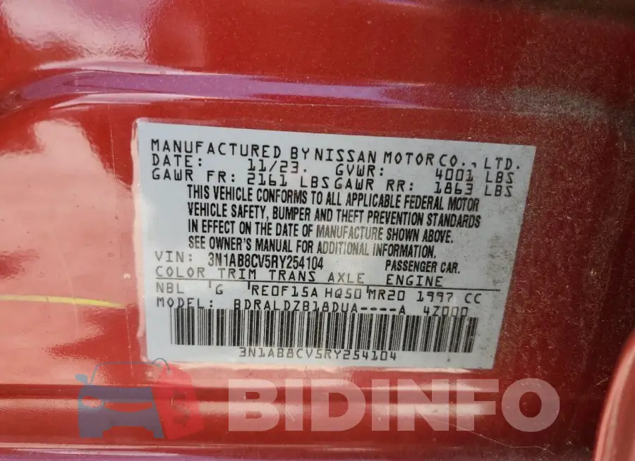 3N1AB8CV5RY254104 Photo# 12