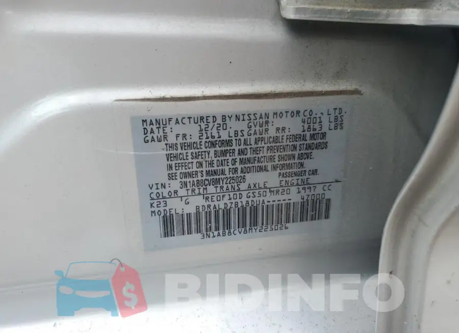 3N1AB8CV8MY225026 Photo# 12