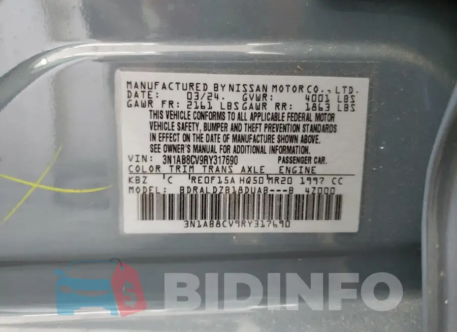 3N1AB8CV9RY317690 Photo# 13