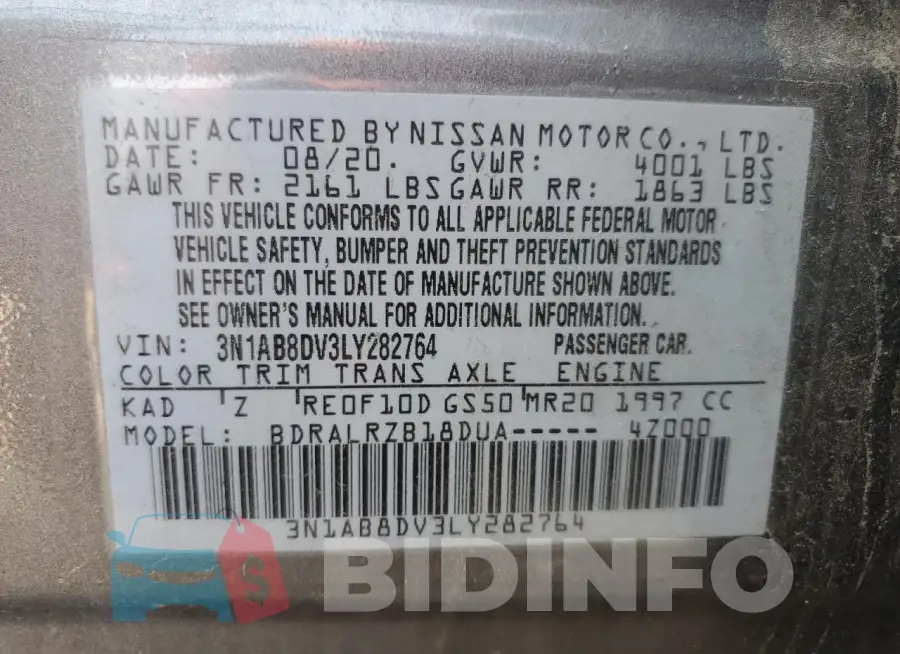 3N1AB8DV3LY282764 Photo# 12