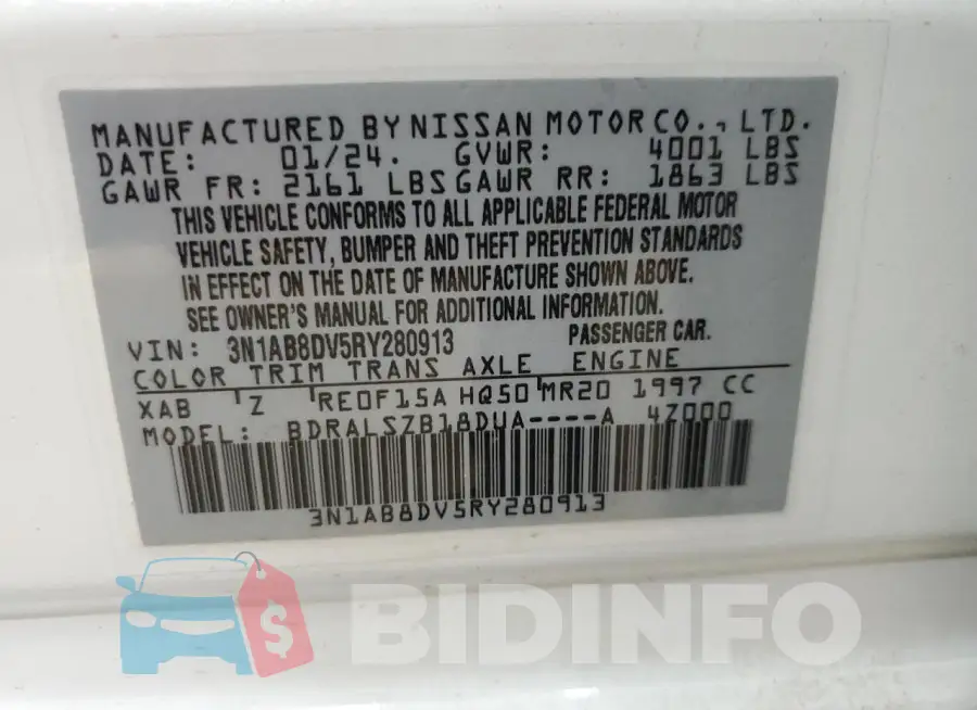 3N1AB8DV5RY280913 Photo# 12