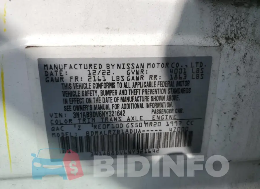 3N1AB8DV6NY321642 Photo# 12