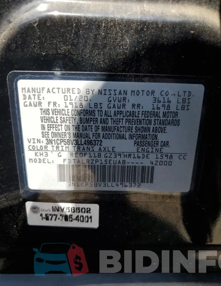 3N1CP5BV3LL496372 Photo# 14