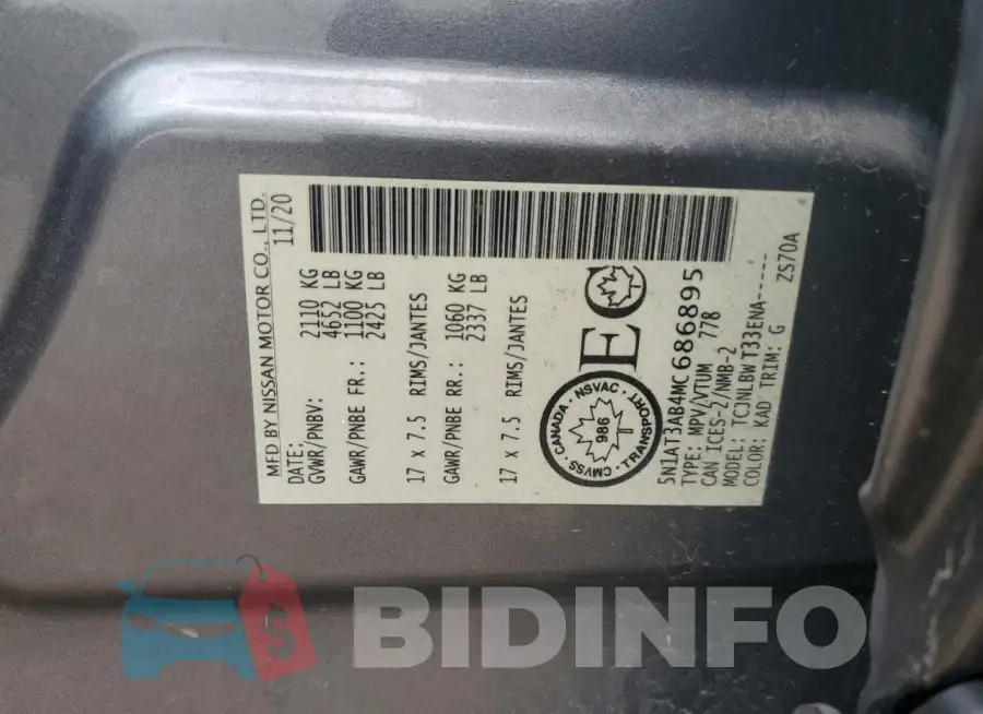 5N1AT3AB4MC686895 Photo# 14