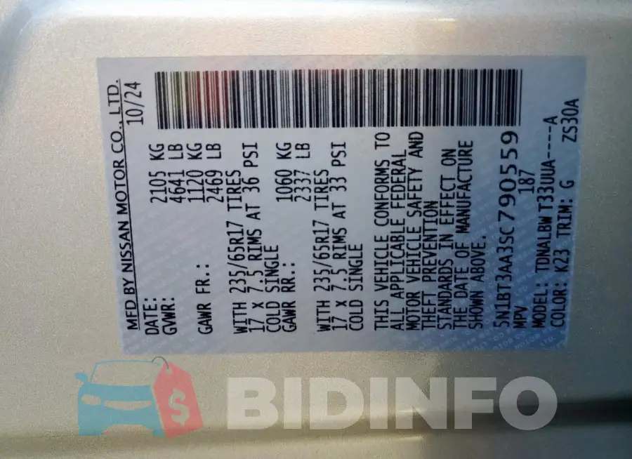 5N1BT3AA3SC790559 Photo# 14