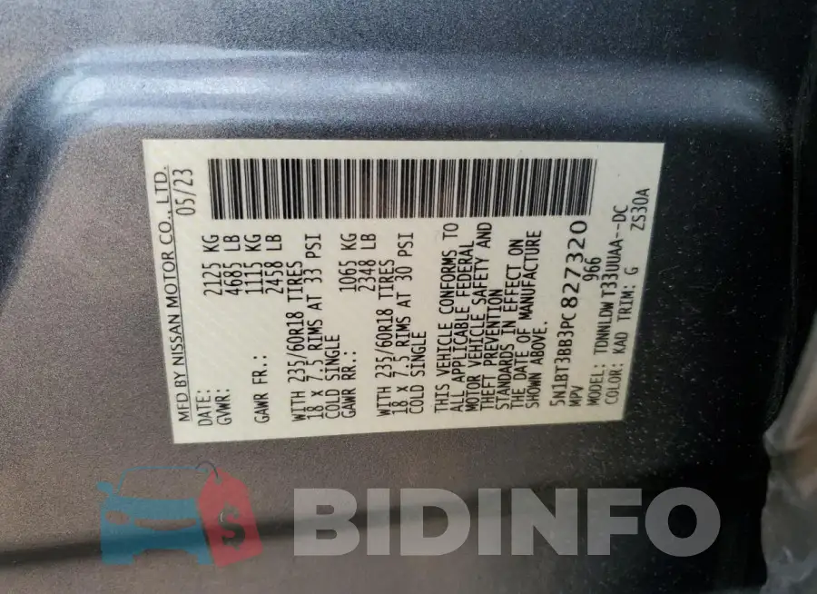 5N1BT3BB3PC827320 Photo# 12