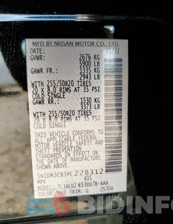 5N1DR3CB3PC228312 Photo# 13