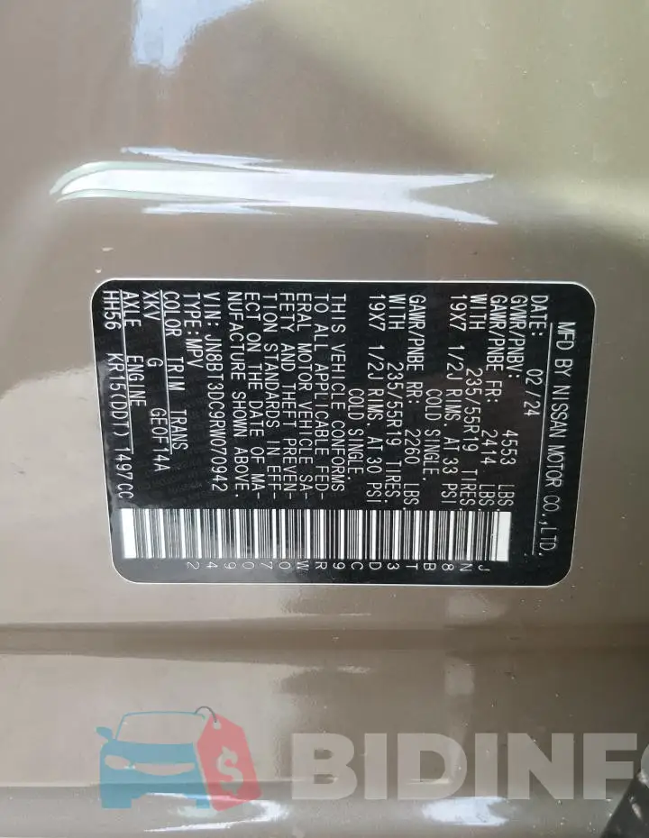 JN8BT3DC9RW070942 Photo# 13