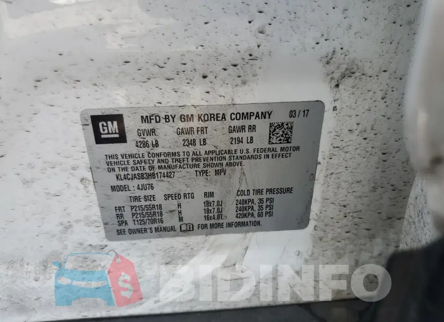 KL4CJASB3HB174427 Photo# 13