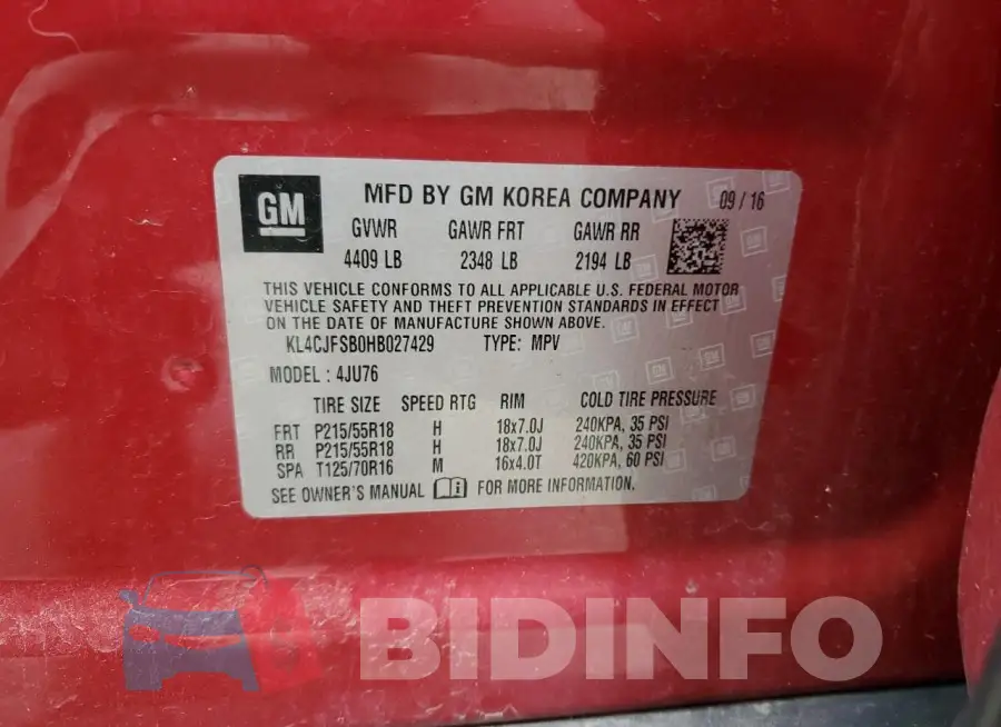 KL4CJFSB0HB027429 Photo# 13