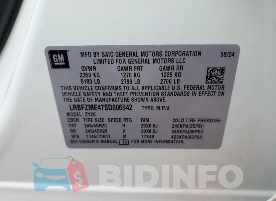 LRBFZME47SD006942 Photo# 13