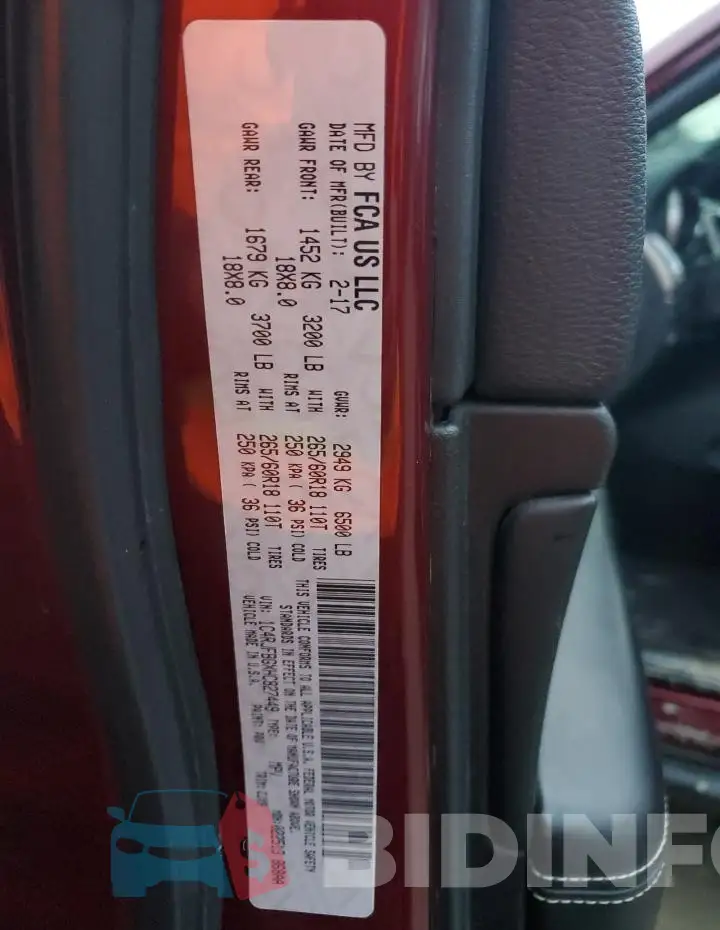1C4RJFBGXHC827449 Photo# 13