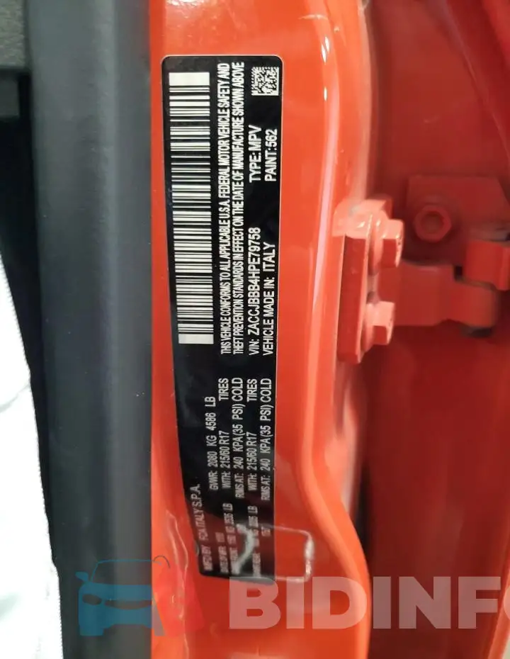 ZACCJBBB4HPE79758 Photo# 12