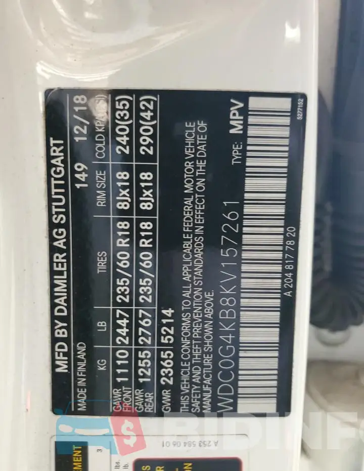 WDC0G4KB8KV157261 Photo# 13