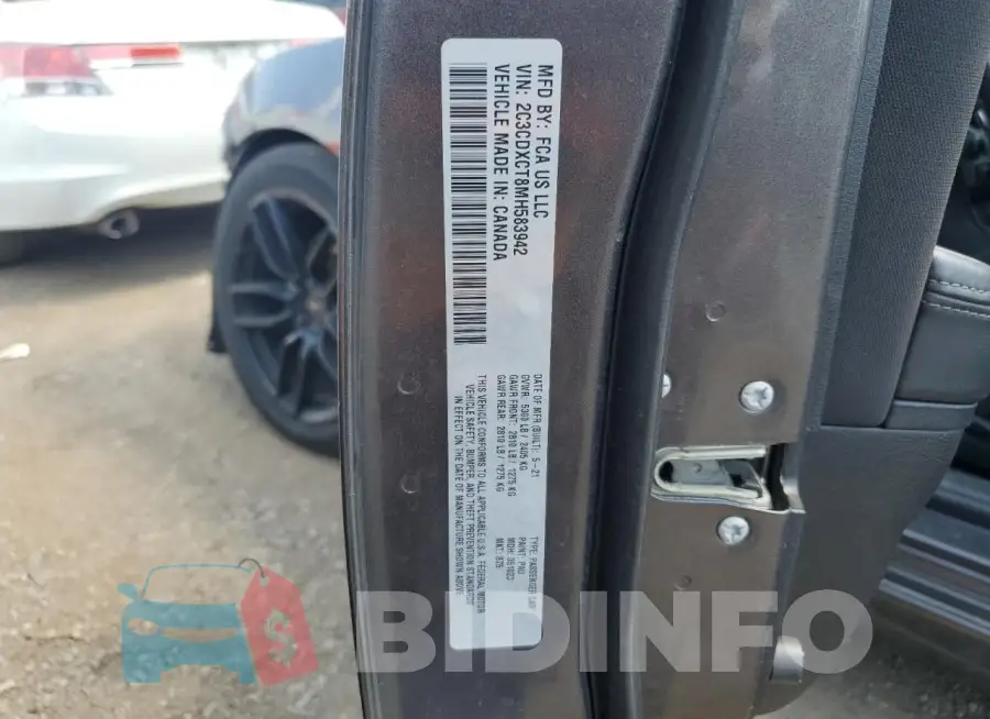 2C3CDXCT8MH583942 Photo# 13