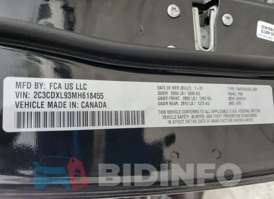 2C3CDXL93MH618455 Photo# 13