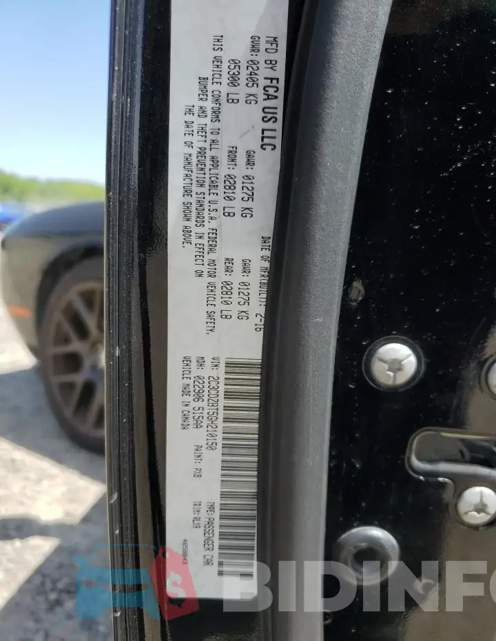 2C3CDZBT5GH210150 Photo# 12
