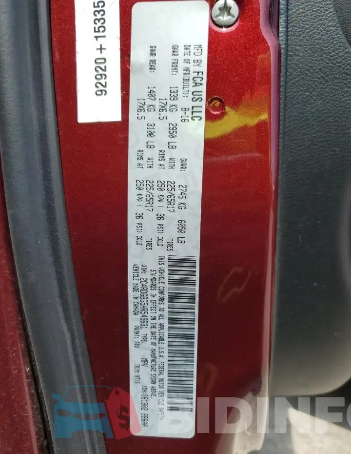 2C4RDGBG5HR549631 Photo# 12