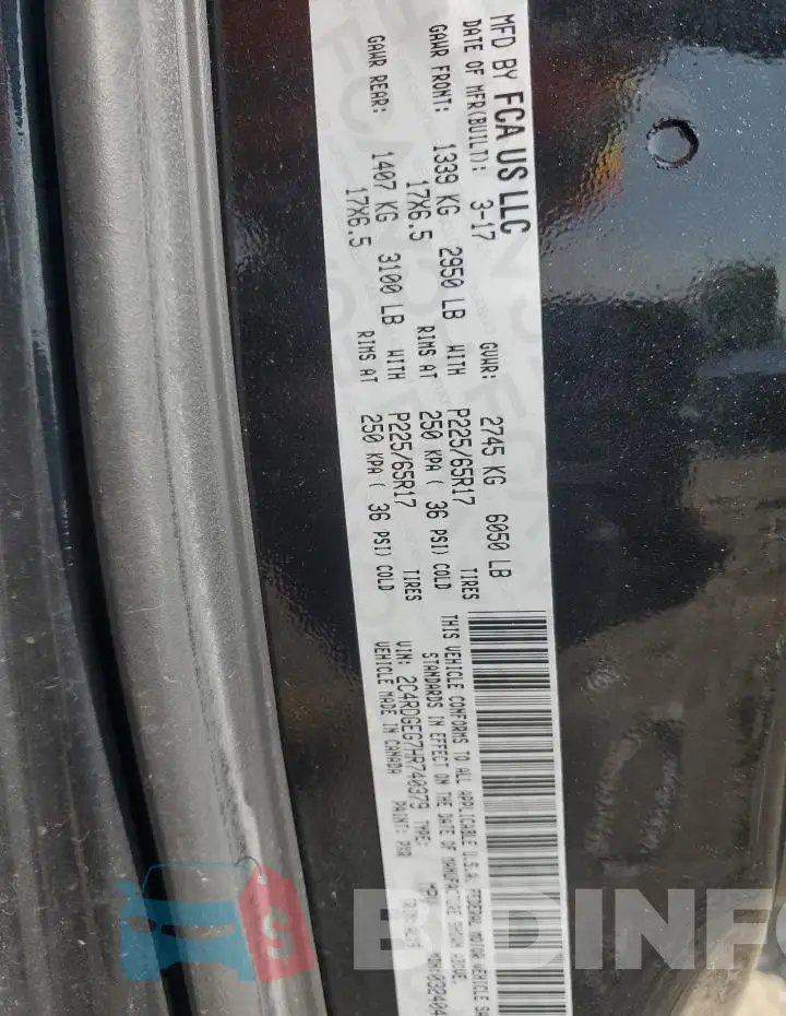 2C4RDGEG7HR740379 Photo# 14