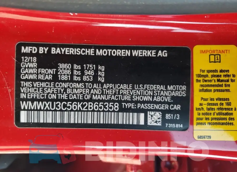 WMWXU3C56K2B65358 Photo# 13