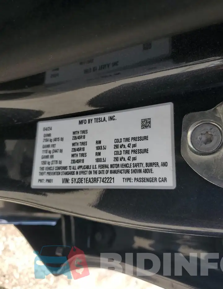 5YJ3E1EA3RF742221 Photo# 12