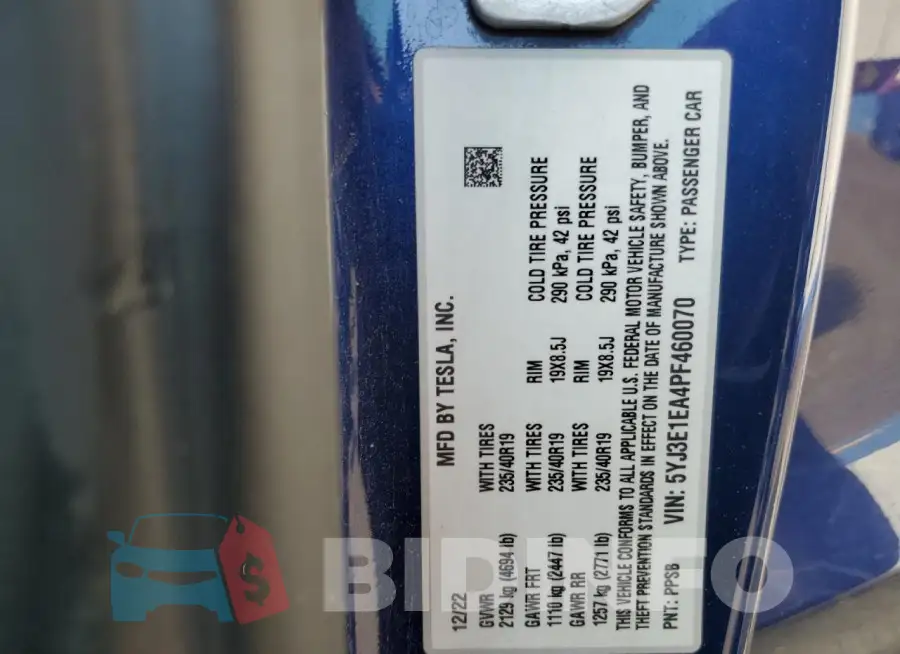 5YJ3E1EA4PF460070 Photo# 12