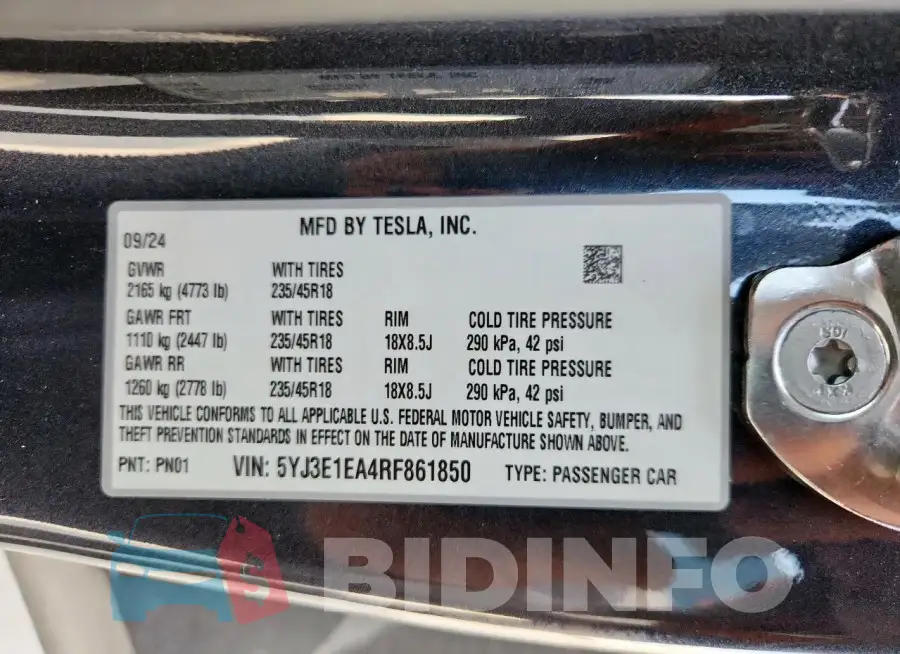 5YJ3E1EA4RF861850 Photo# 12