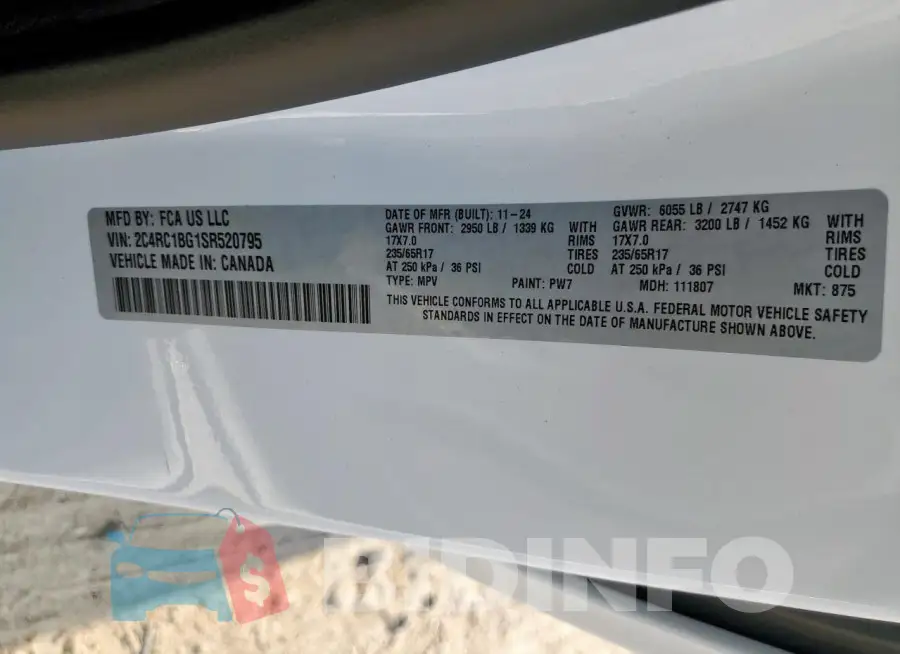 2C4RC1BG1SR520795 Photo# 13
