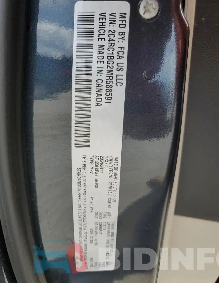 2C4RC1BG2MR588591 Photo# 13