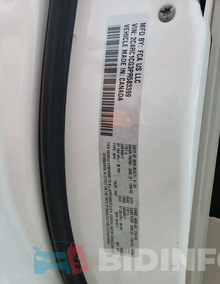 2C4RC1CG3PR583399 Photo# 13