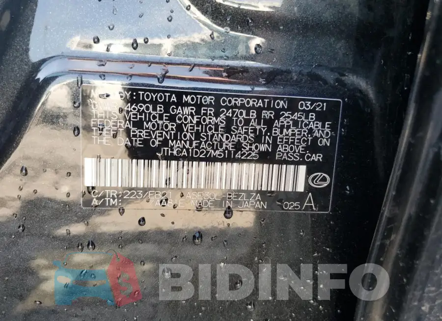 JTHCA1D27M5114225 Photo# 12