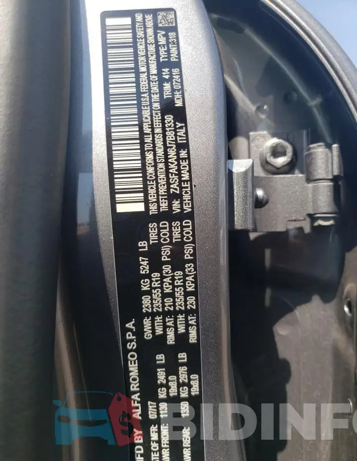 ZASFAKAN6J7B81330 Photo# 13
