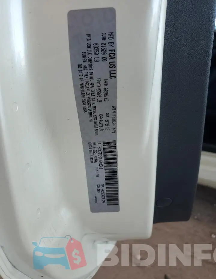 3C3CFFKH2KT700503 Photo# 12