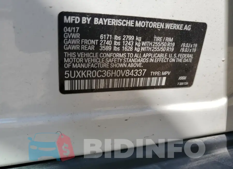 5UXKR0C36H0V84337 Photo# 12