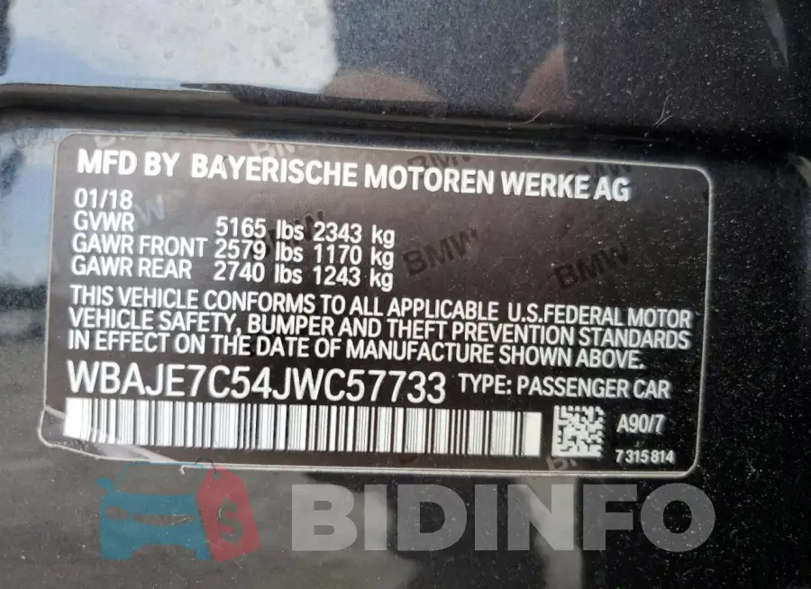 WBAJE7C54JWC57733 Photo# 12