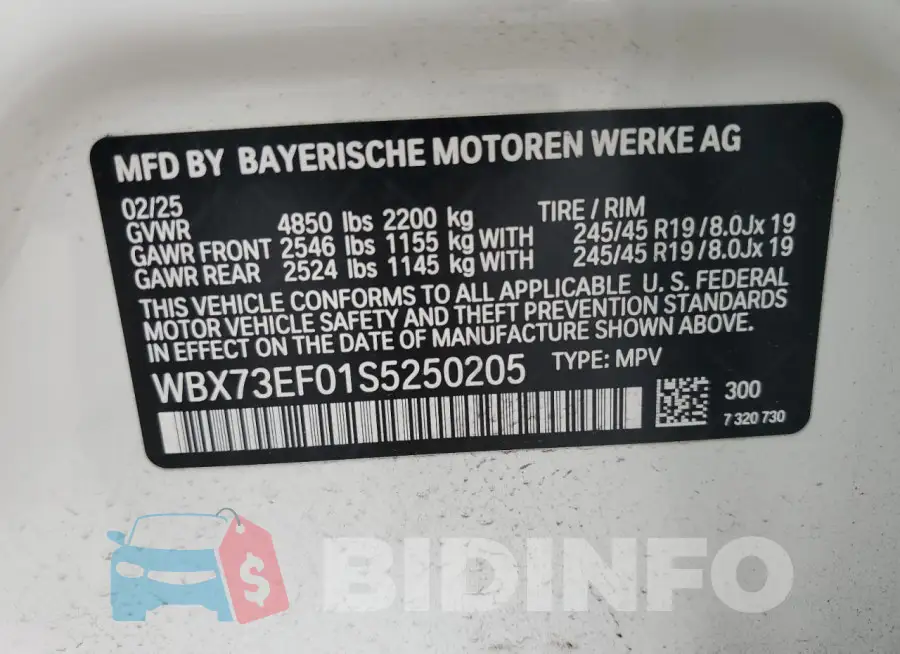 WBX73EF01S5250205 Photo# 13