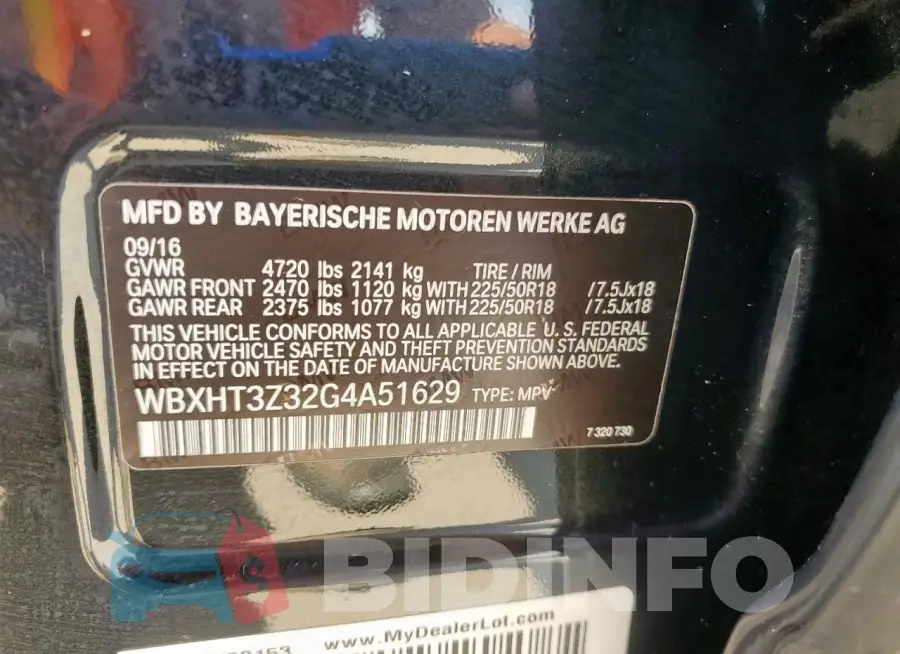 WBXHT3Z32G4A51629 Photo# 13