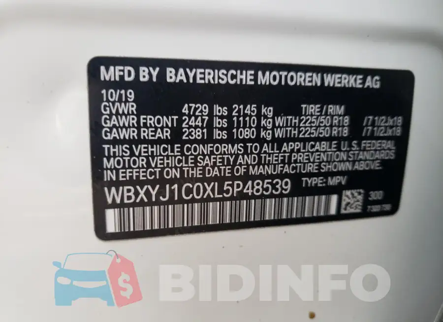 WBXYJ1C0XL5P48539 Photo# 13