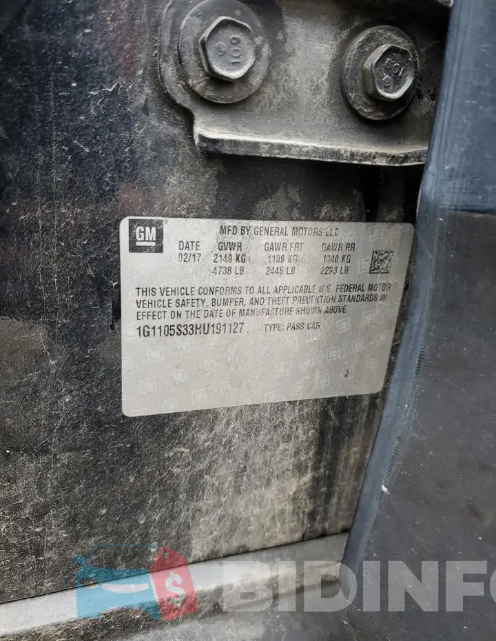 1G1105S33HU191127 Photo# 12