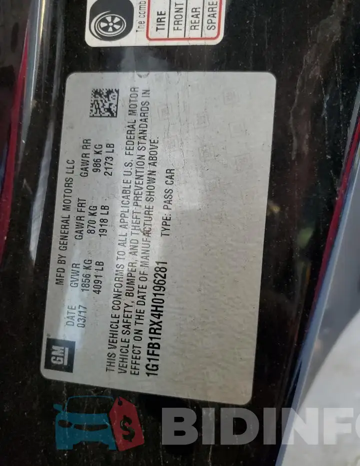 1G1FB1RX4H0196281 Photo# 13