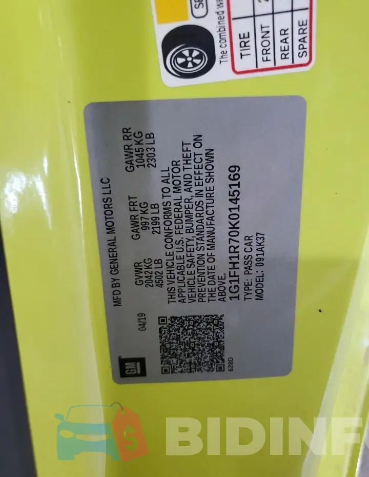 1G1FH1R70K0145169 Photo# 12