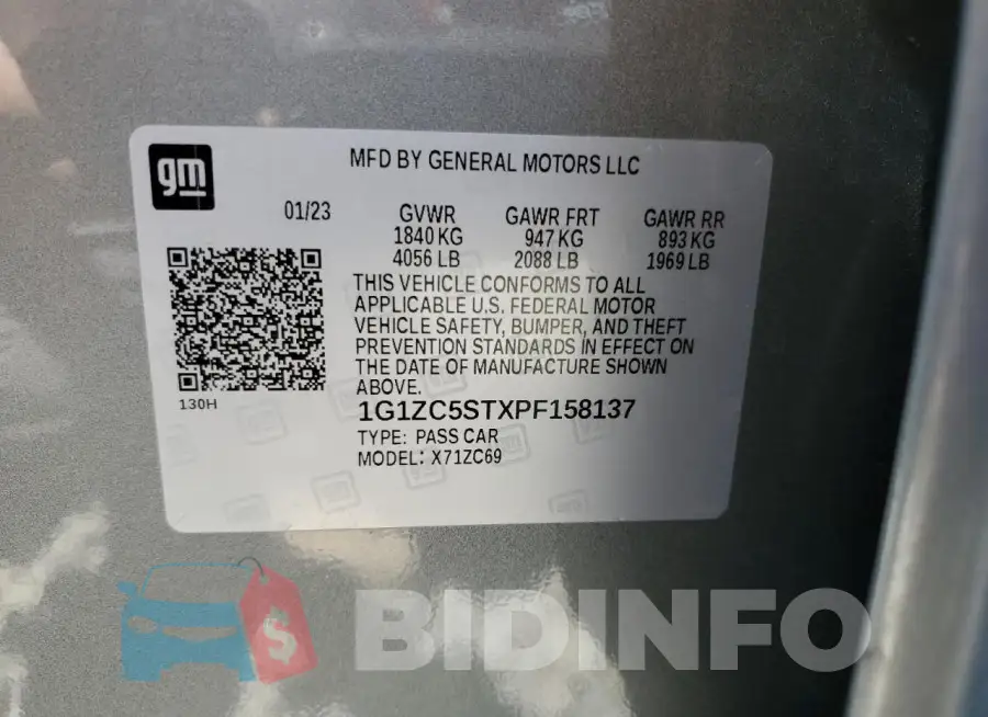 1G1ZC5STXPF158137 Photo# 12